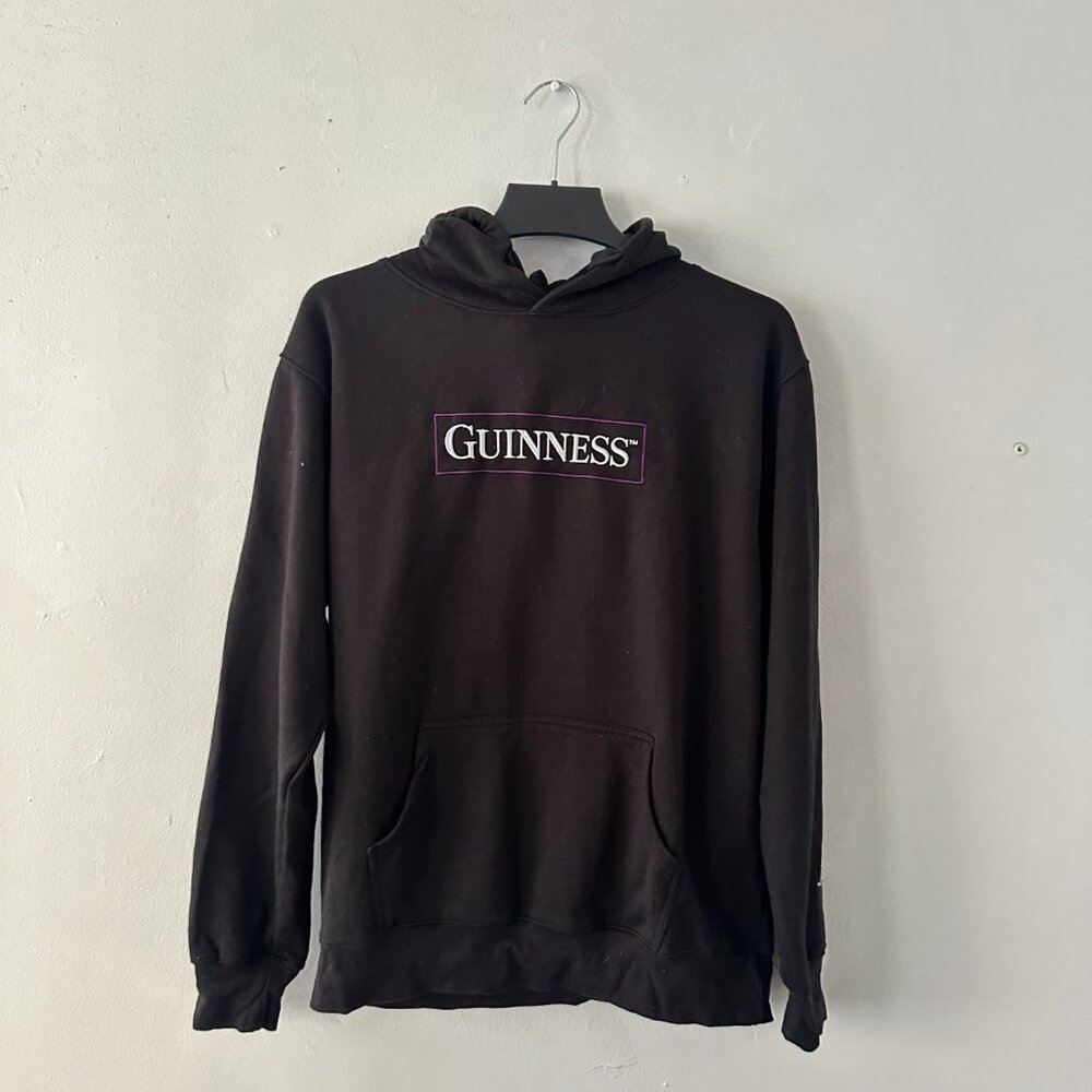Guinness Official Merchandise Black Hoodie Sweatshirt Mens L Harp Graphic